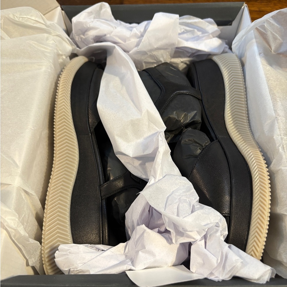 Eileen Fisher Black Ario wedge sport sandals size 8 new in box - Picture 5 of 6
